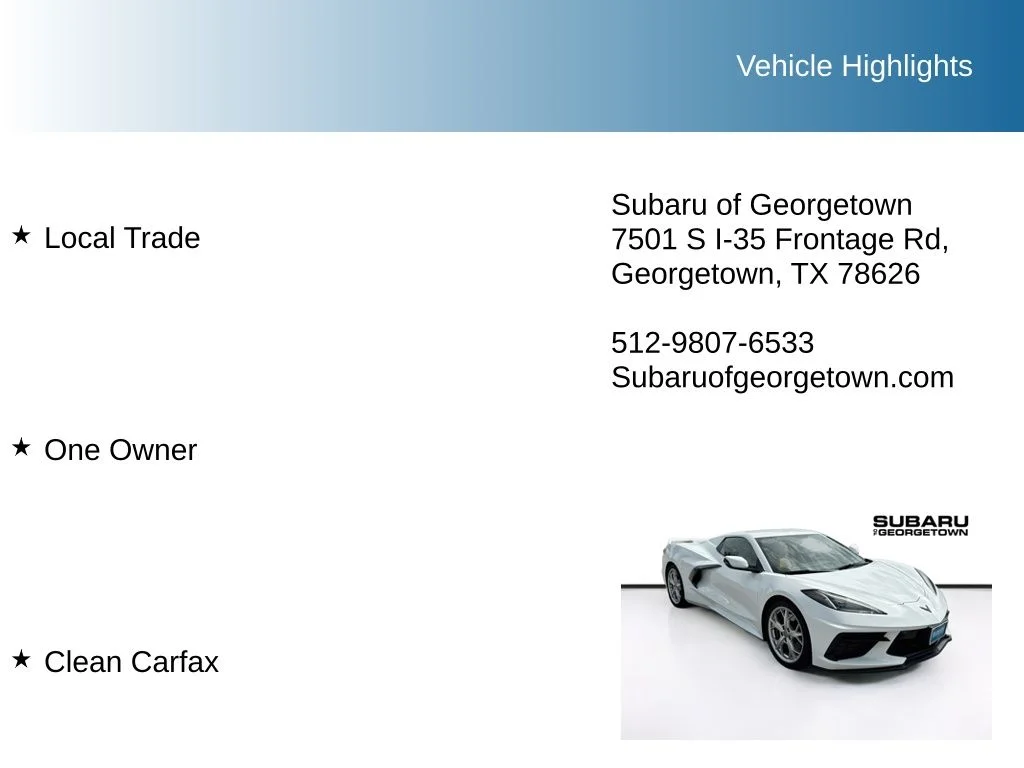 Used 2020 White Chevrolet Stingray image 10