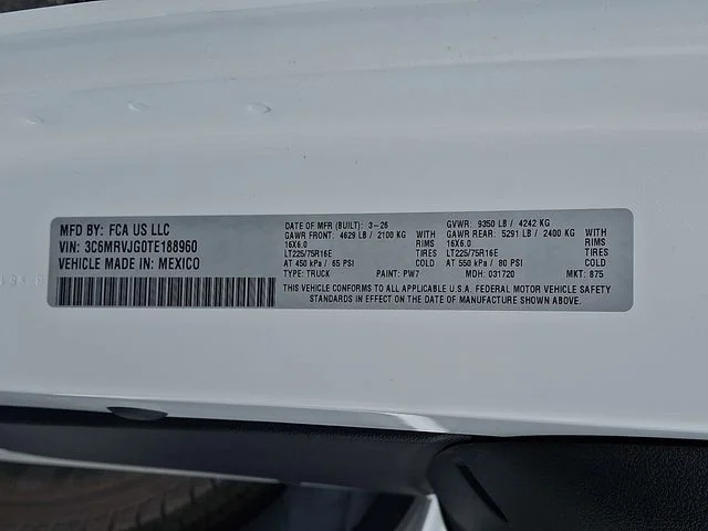 New 2026 White Ram High Roof image 16