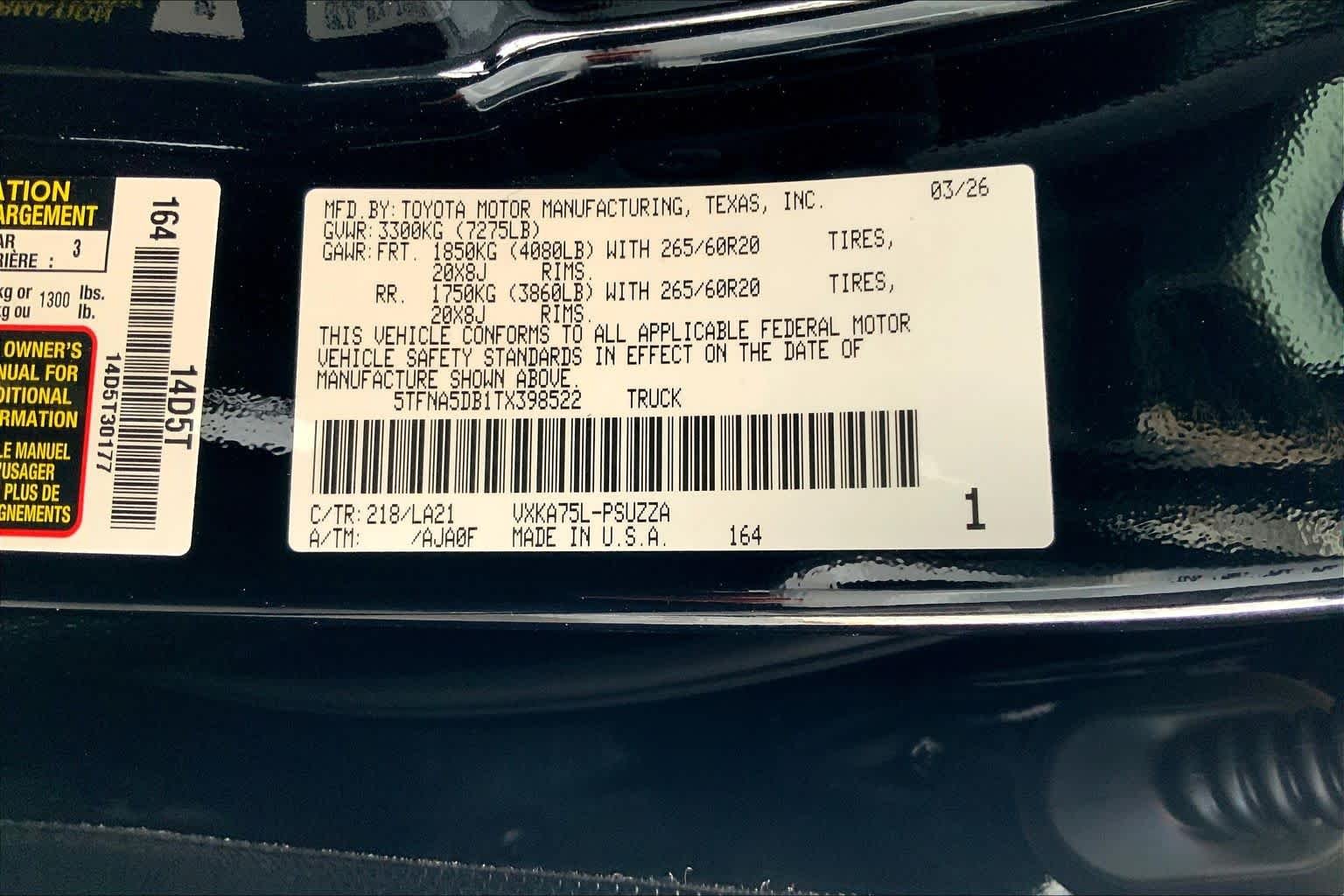 New 2026 Midnight Black Metallic Toyota Platinum image 21
