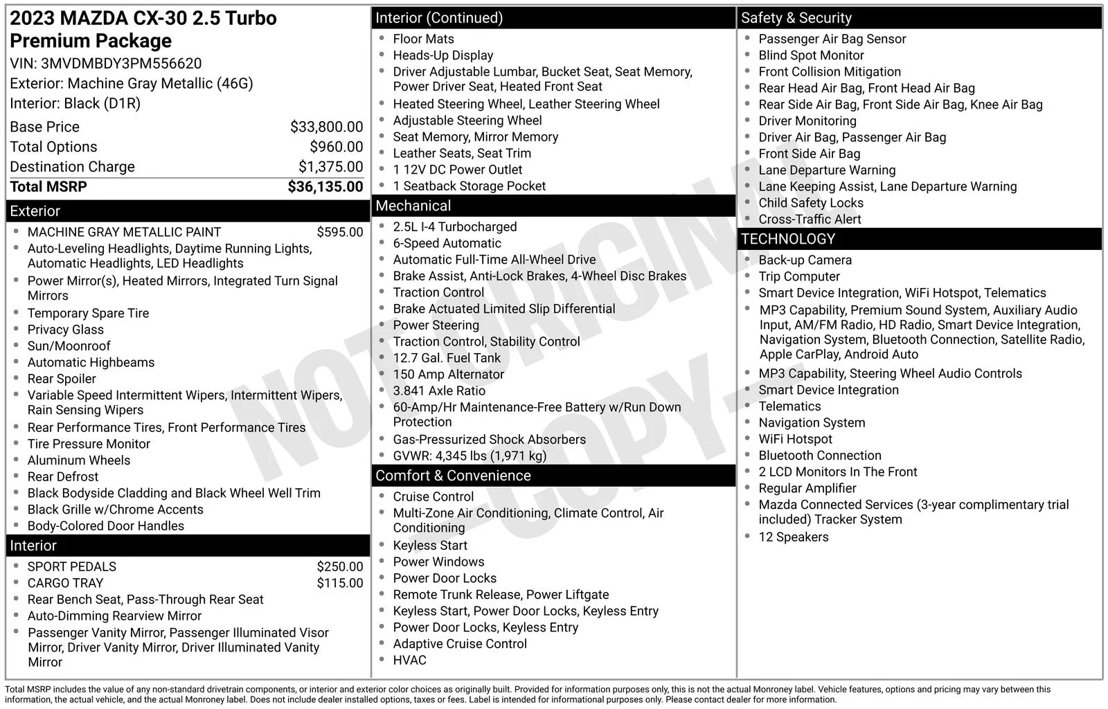 Certified Used 2023 Machine Gray Metallic Mazda 2.5 Turbo Premium Package image 25