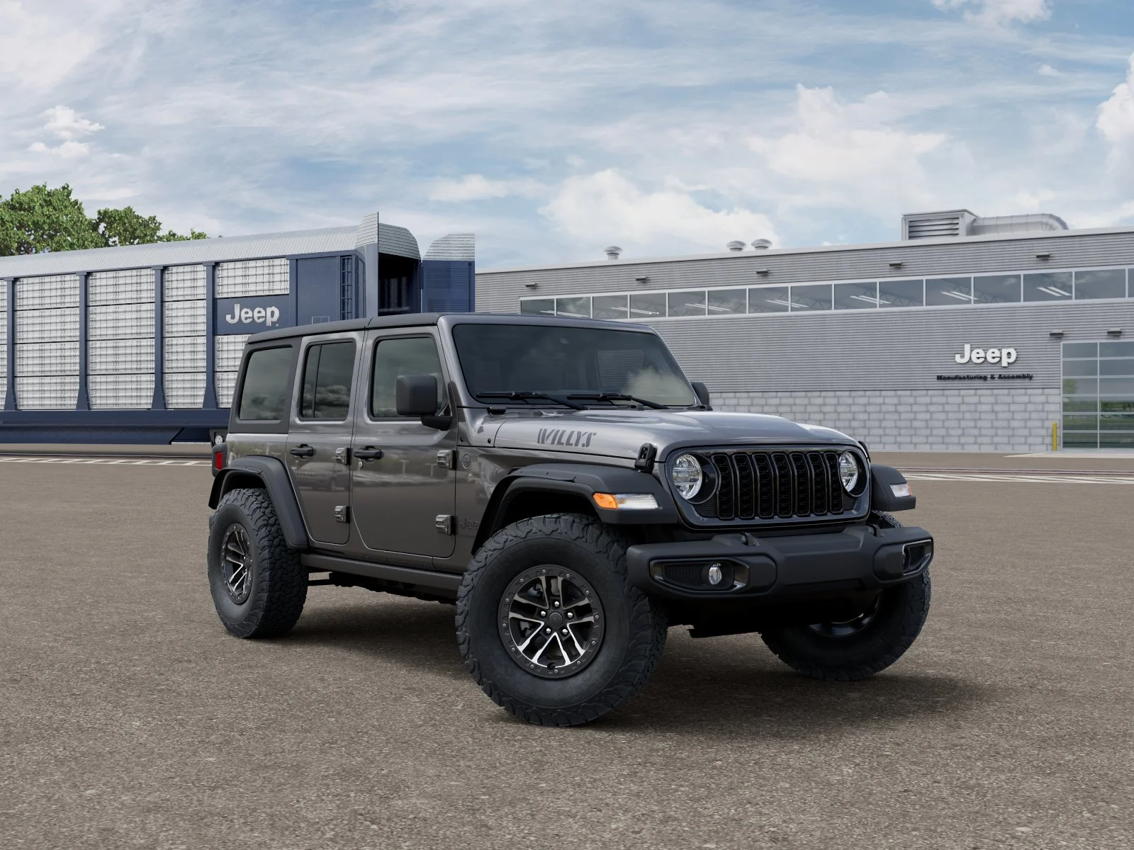 New 2026 Granite Crystal Metallic Clear Coat Jeep 4-Door Willys 4x4 image 3