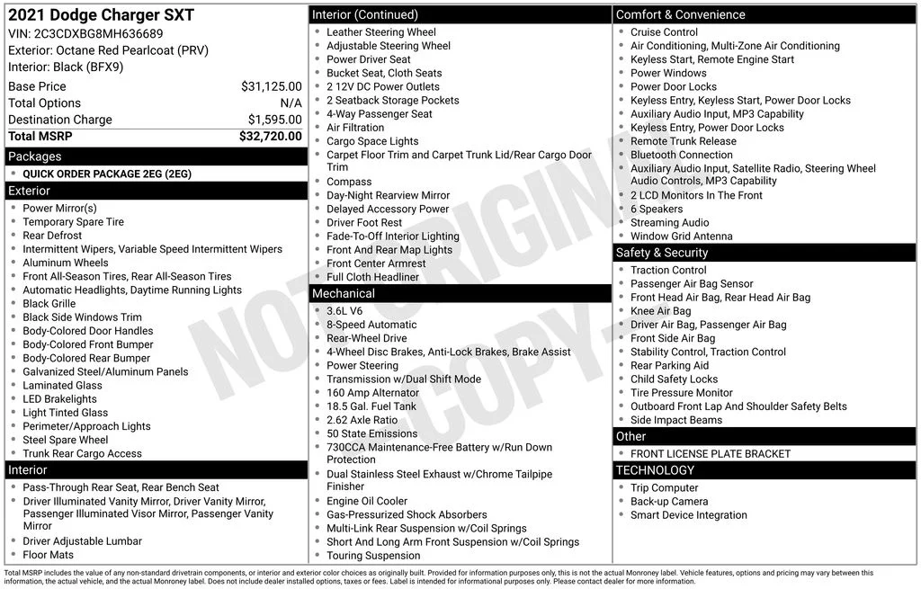 Used 2021 Red Dodge SXT image 6