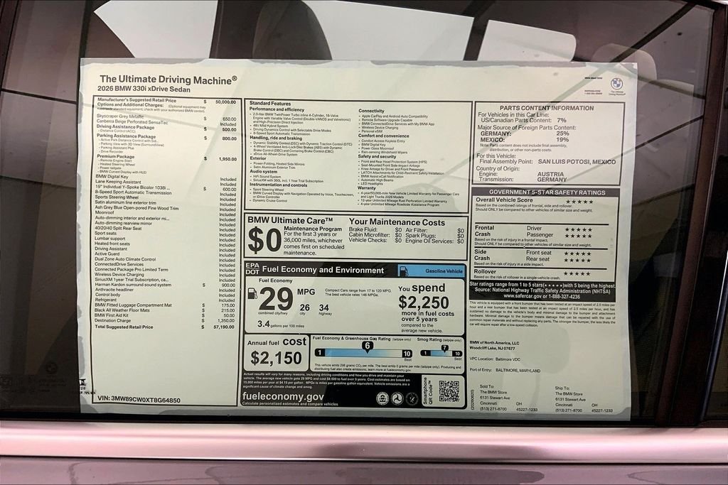 Used 2026 Gray Metallic BMW 330i xDrive image 12