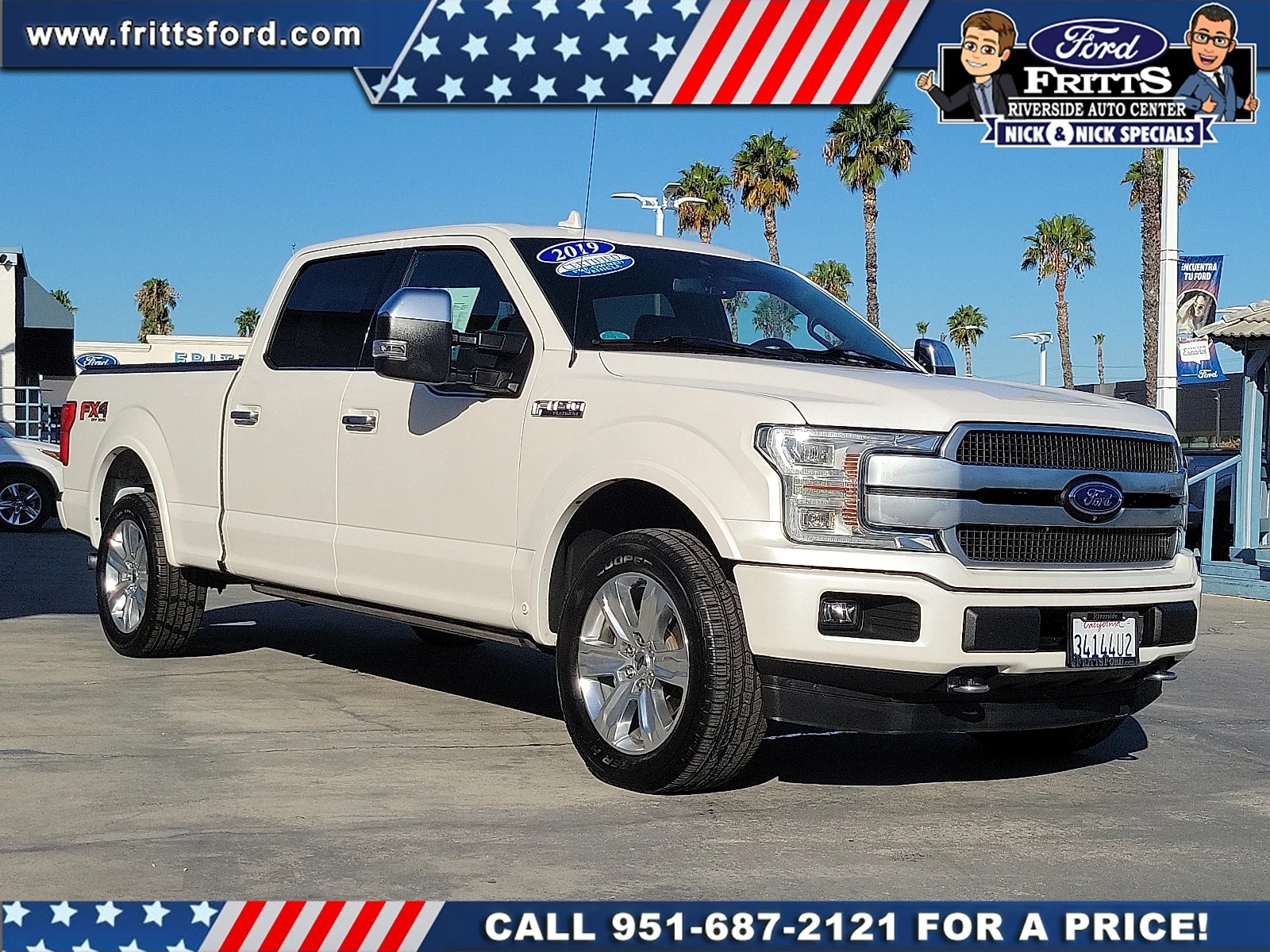 Certified Used 2019 White Platinum Clearcoat Metallic Ford Platinum image 23