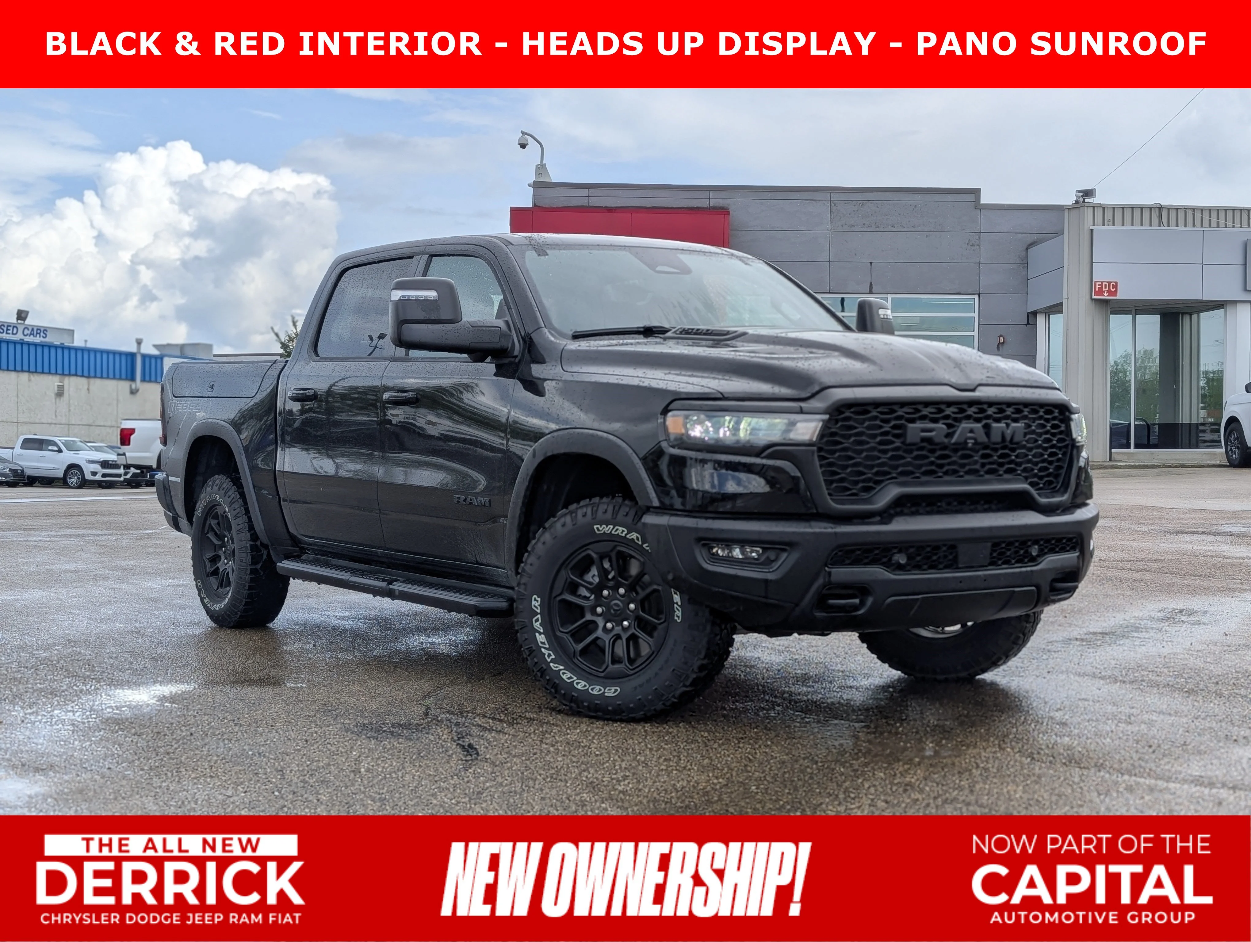 Used 2025 Diamond Black Crystal Pearlcoat Ram Rebel image 1