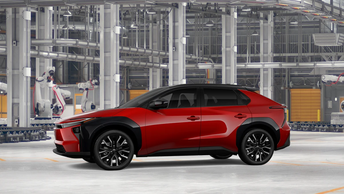 New 2026 Supersonic Red with Midnight Black Metallic roof Toyota Limited image 3