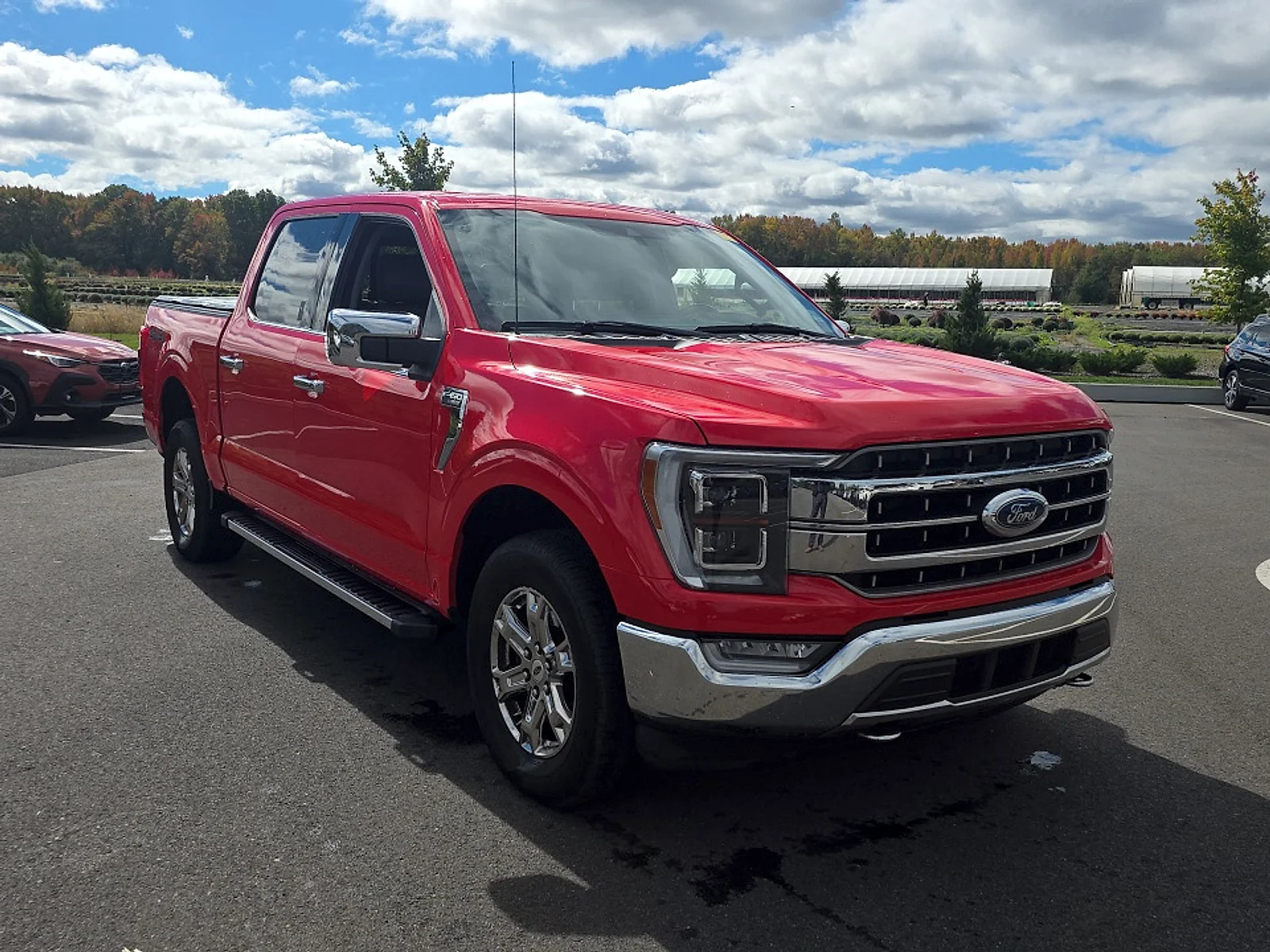 Used 2021 Race Red Ford LARIAT image 3