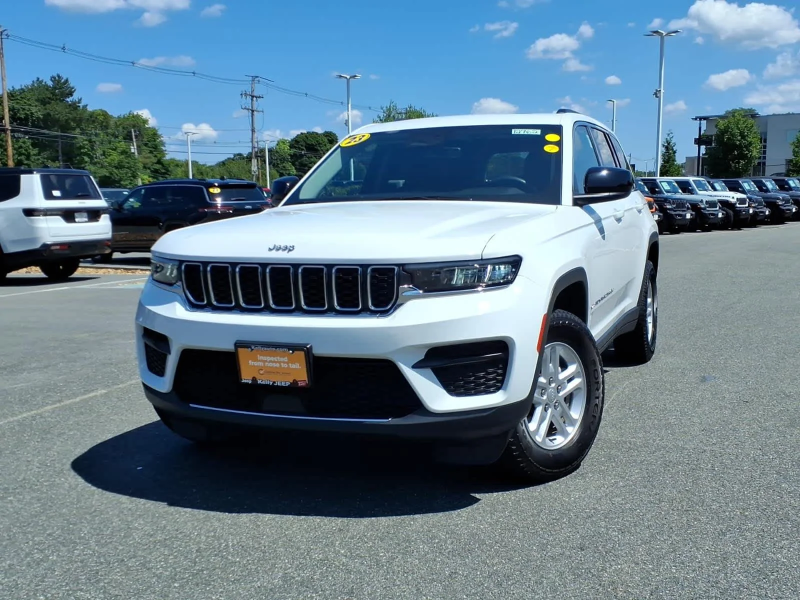 Certified Used 2023 Bright White Clearcoat Jeep Laredo image 2