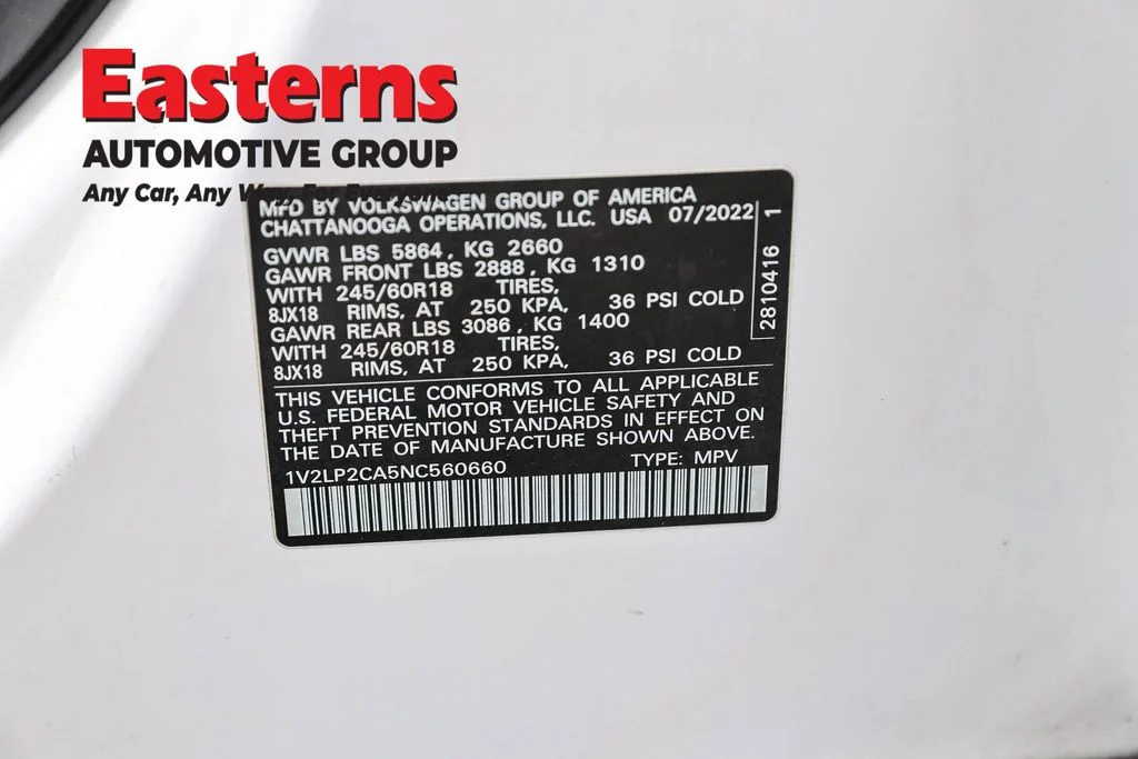 Used 2022 White Volkswagen 2.0T SE image 35