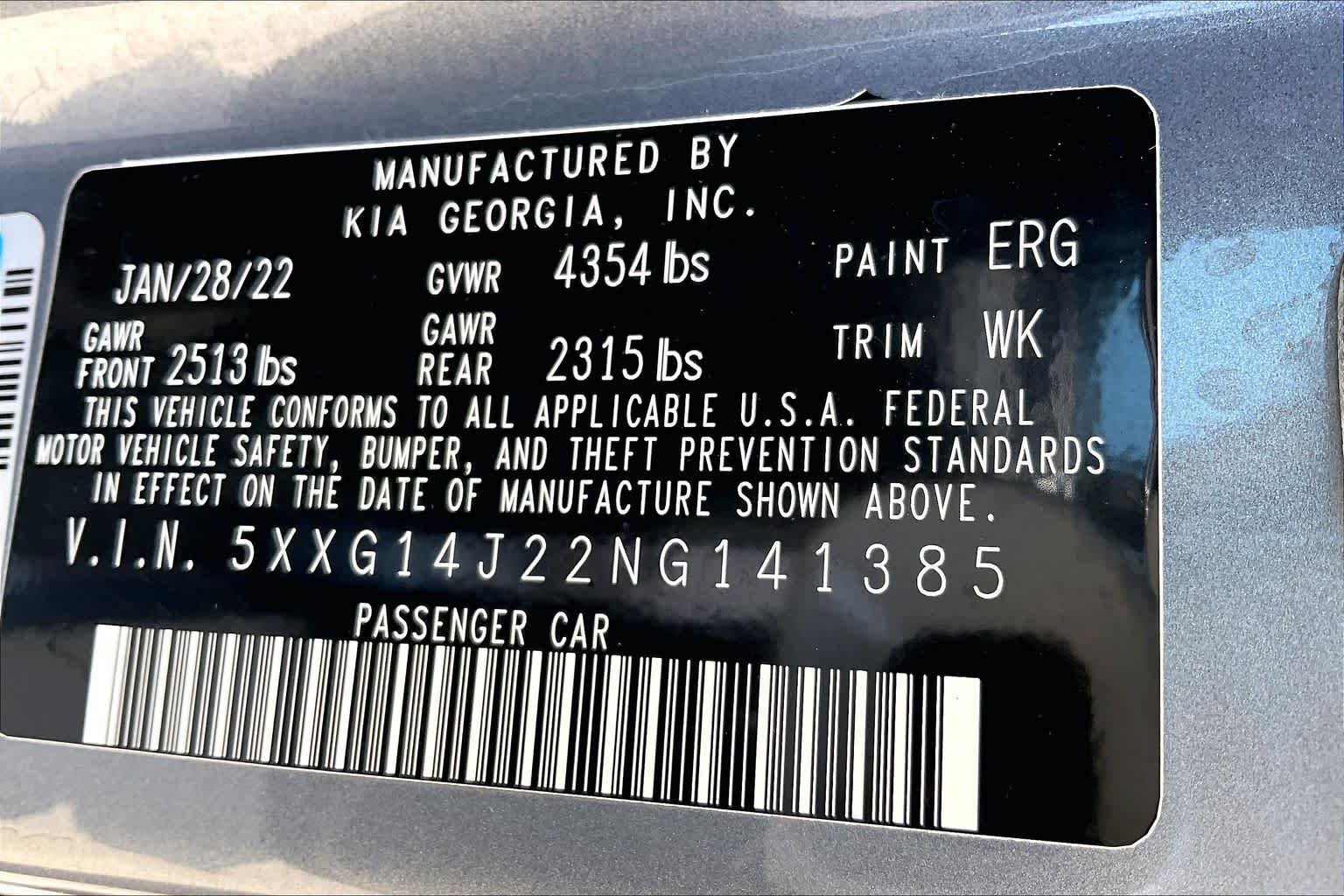 Used 2022 Everlasting Silver Kia LXS image 36