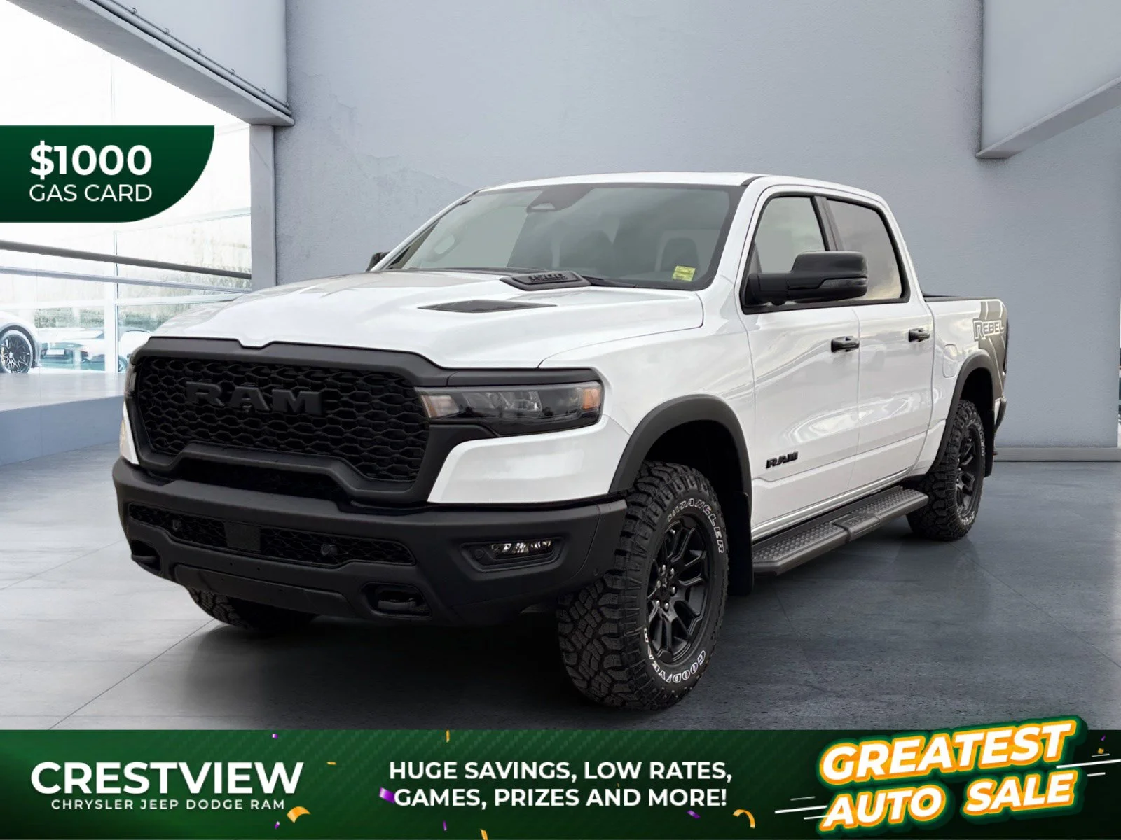 New 2027 Bright White Ram Rebel image 1