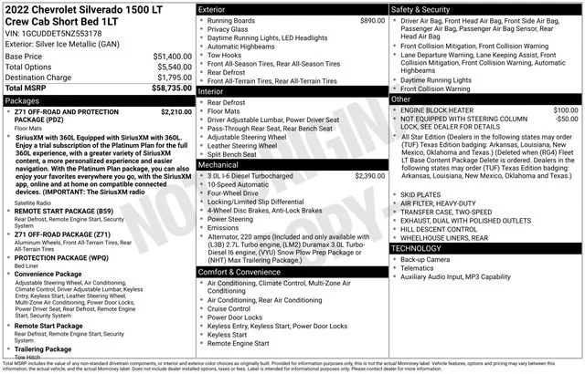Used 2022 Silver Ice Metallic Chevrolet LT image 23