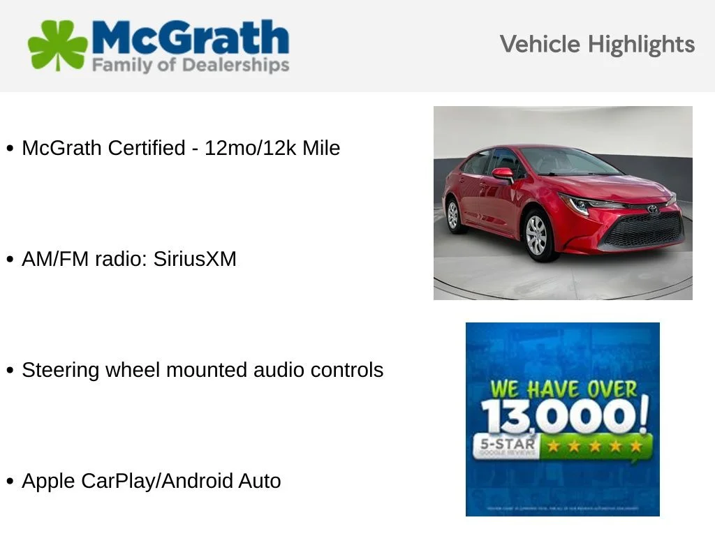 Used 2021 Red Toyota LE image 6