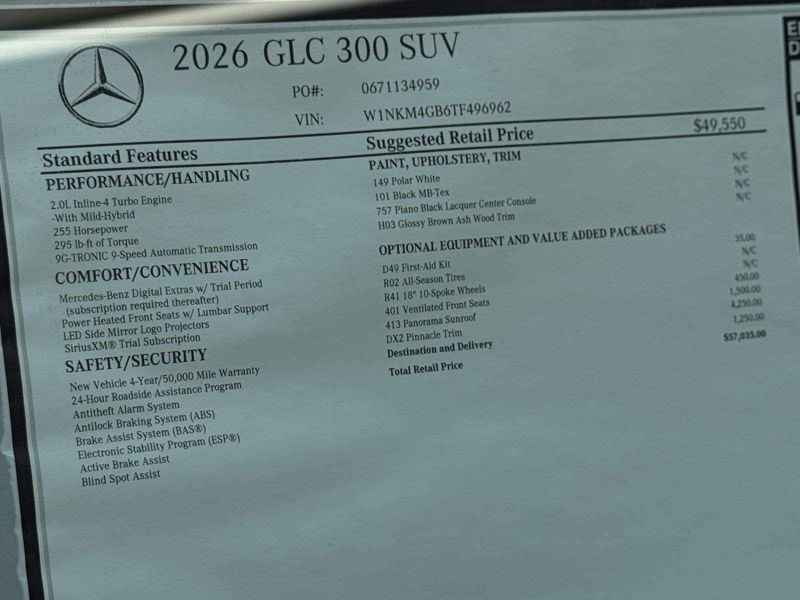New 2026 Polar White Mercedes-Benz GLC 300 image 50