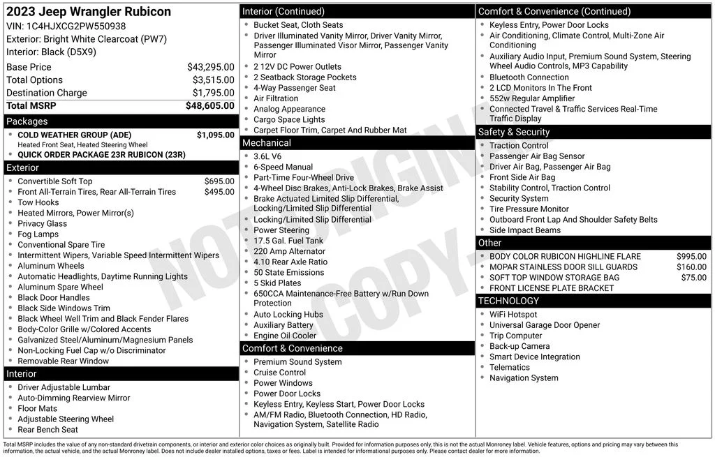 Used 2023 White Jeep Rubicon image 9