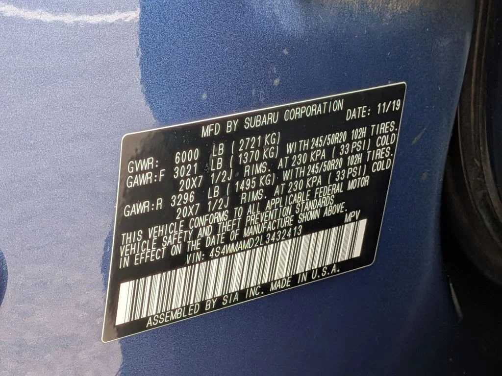 Used 2020 Blue Subaru Limited image 34