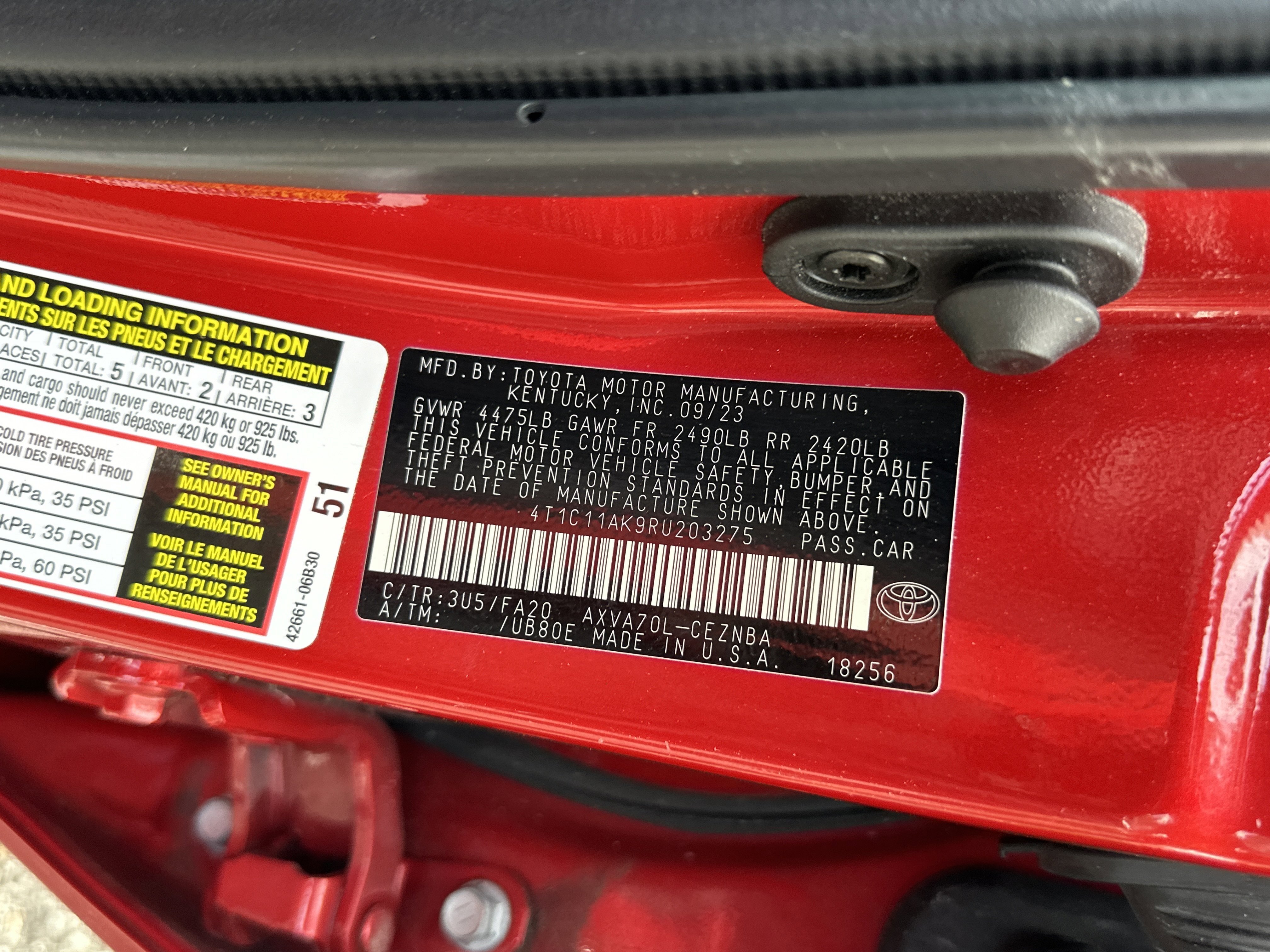 Used 2024 Red Toyota LE image 28