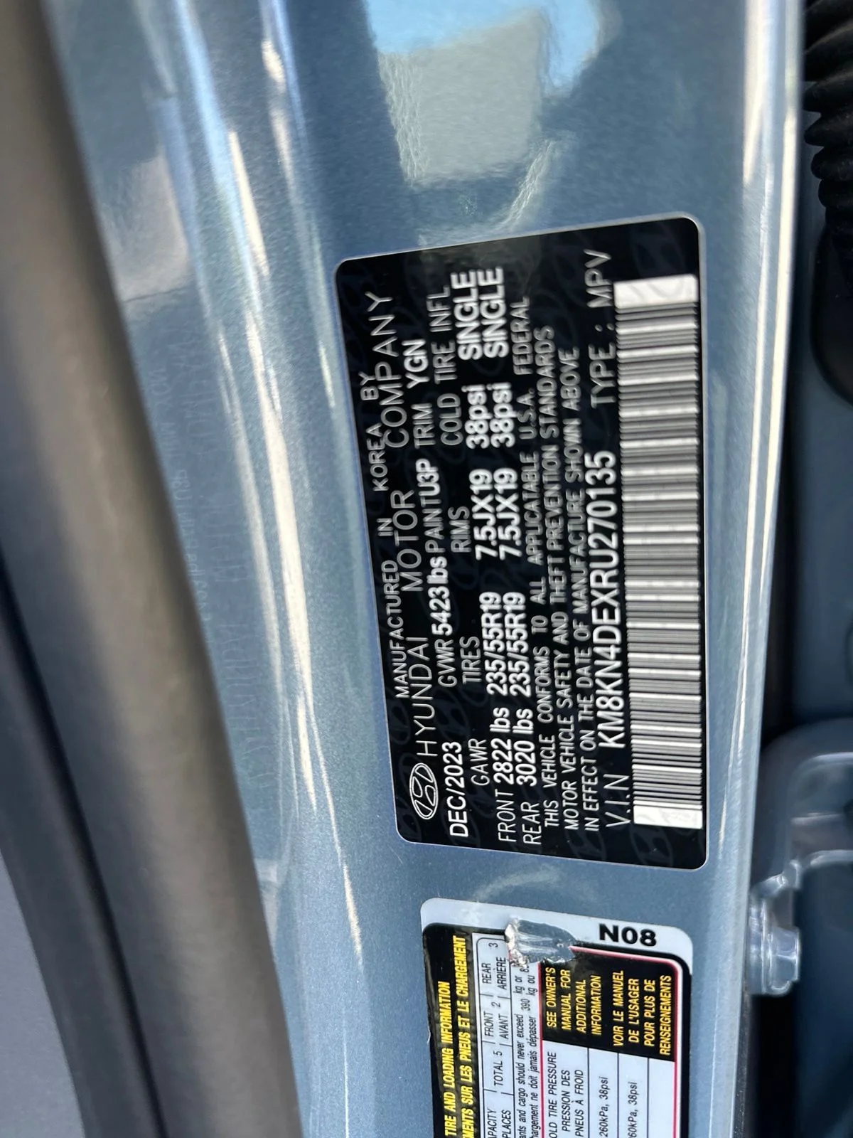 Used 2024 Lucid Blue Hyundai SEL image 5