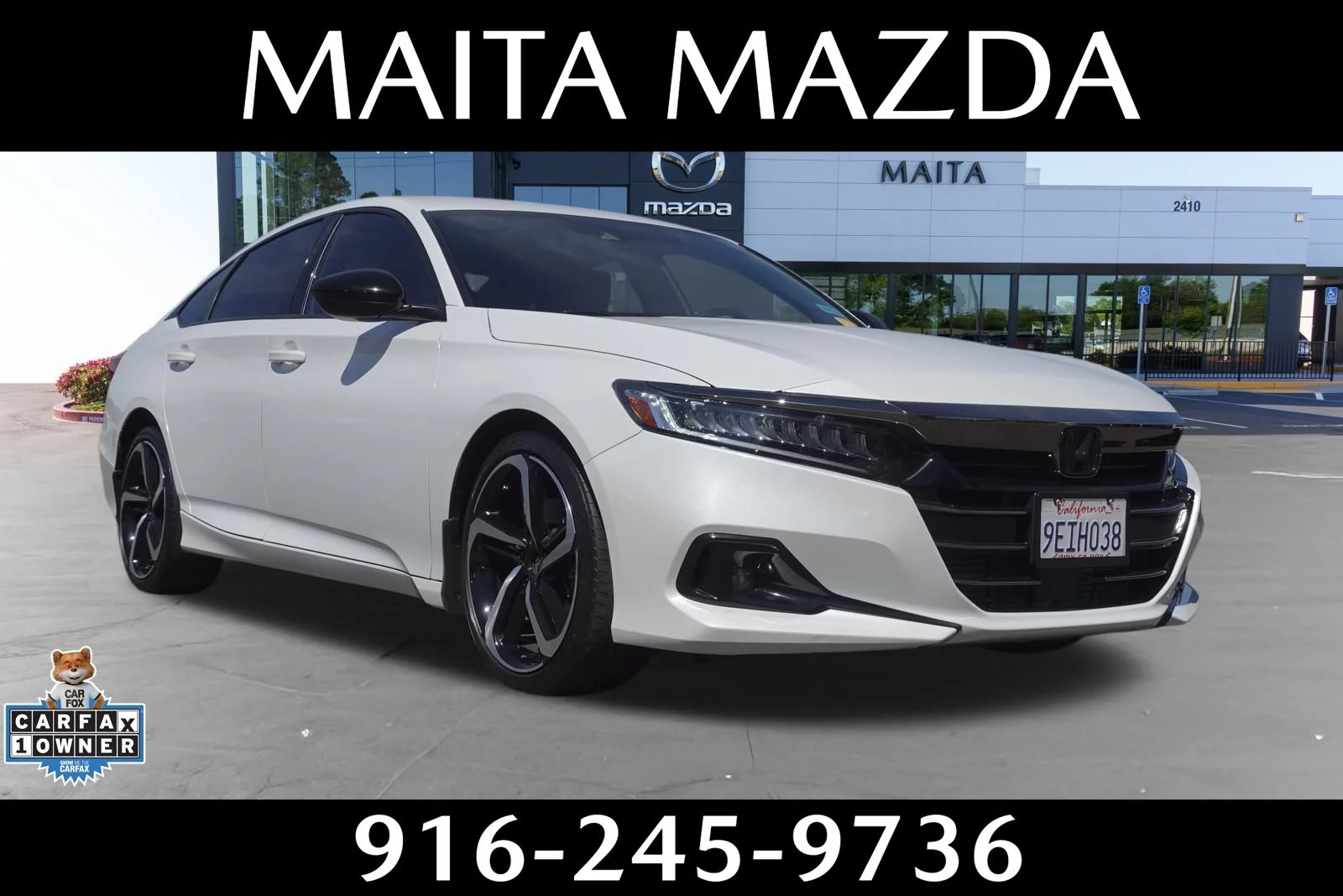 Used 2022 Platinum White Pearl Honda Sport image 1