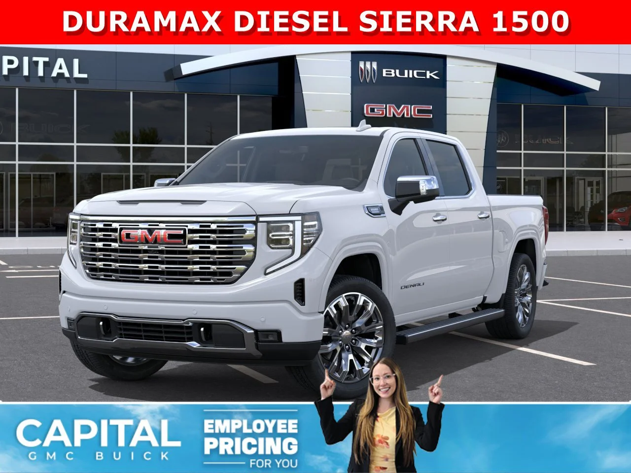 New 2026 GLACIER WHITE TRICOAT GMC Denali image 1