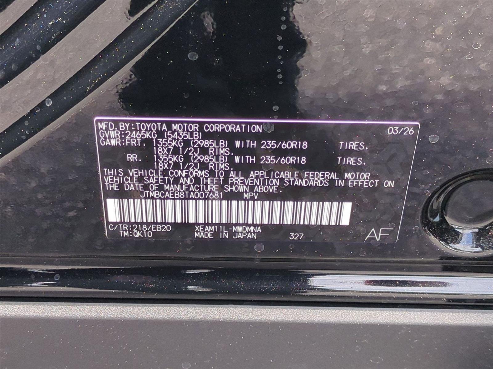 New 2026 Midnight Black Metallic Toyota XLE image 38