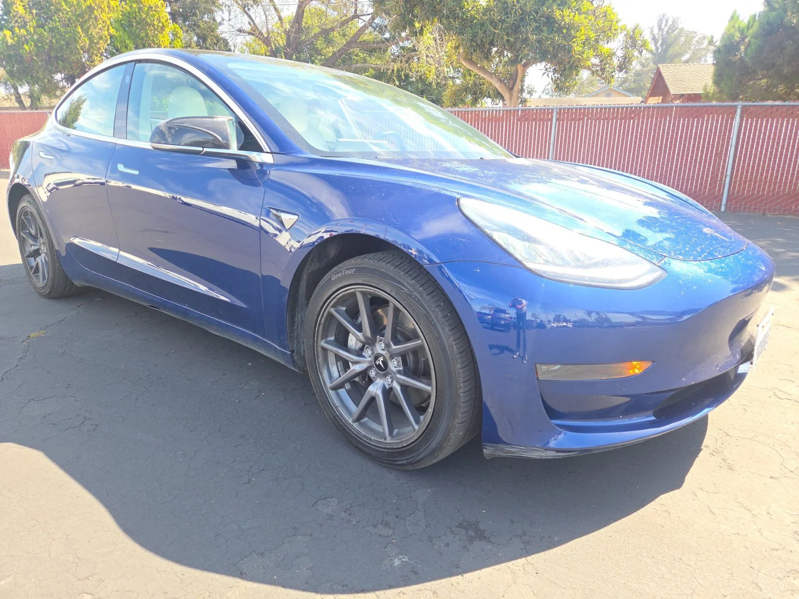 Used 2019 Blue Tesla Standard Range Plus image 1