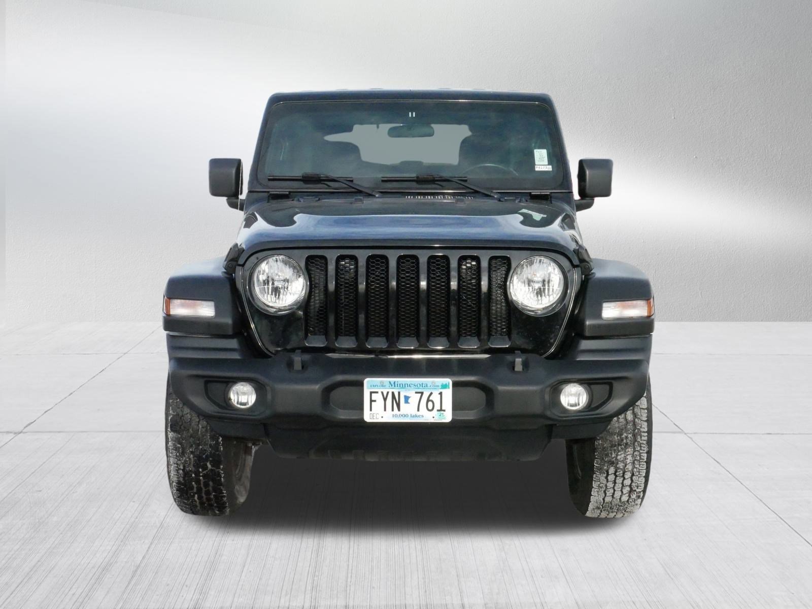 Certified 2021 Jeep Wrangler Sport S with VIN 1C4GJXAN9MW523339 for sale in Brooklyn Park, Minnesota