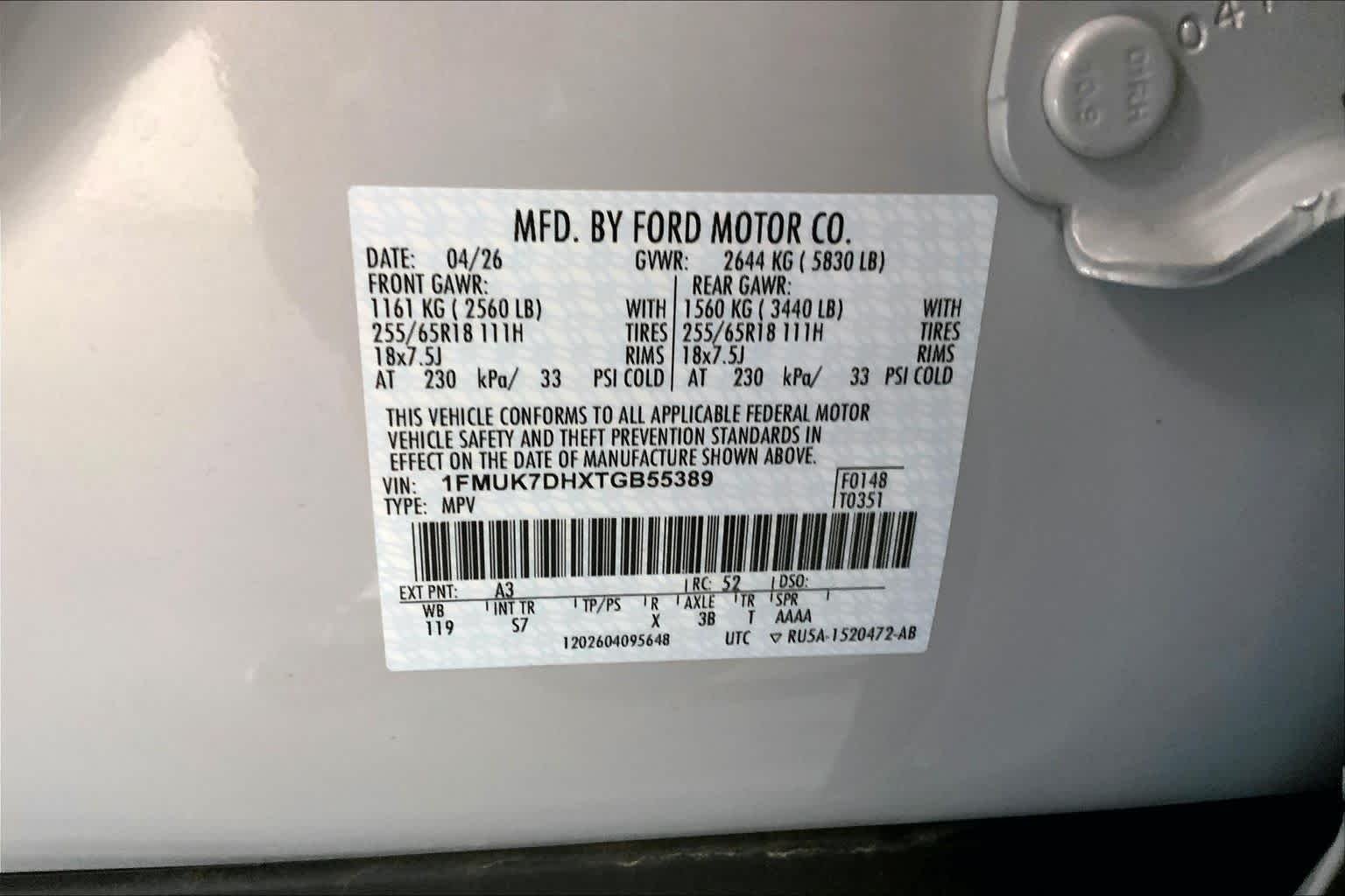 New 2026 Space White Metallic Ford Active image 20