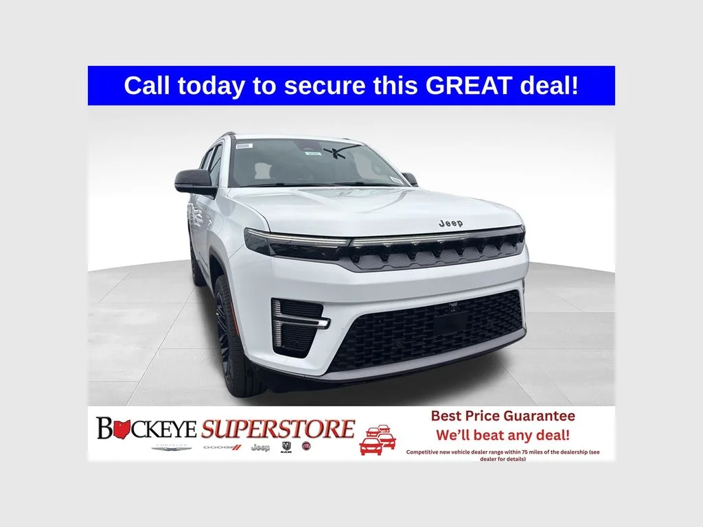 New 2026 Bright White Clear-Coat Exterior Paint Jeep Grand Wagoneer image 1