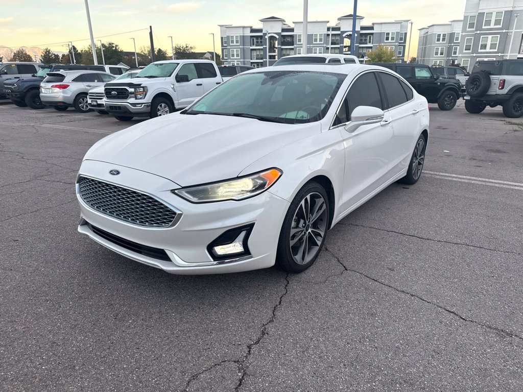 Used 2019 White Platinum Clearcoat Metallic Ford Titanium image 14