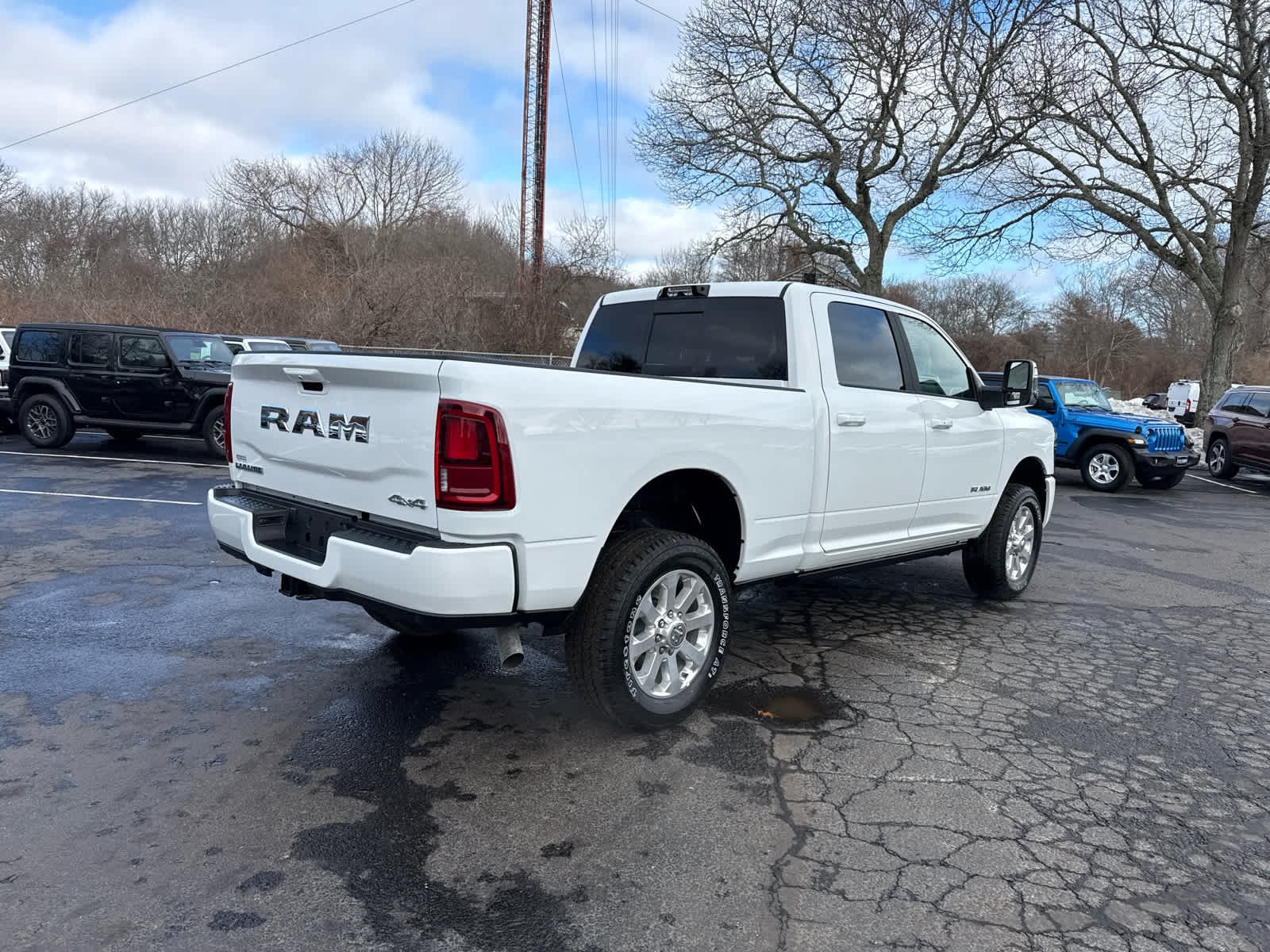 New 2026 Bright White Clear-Coat Exterior Paint RAM Laramie image 3