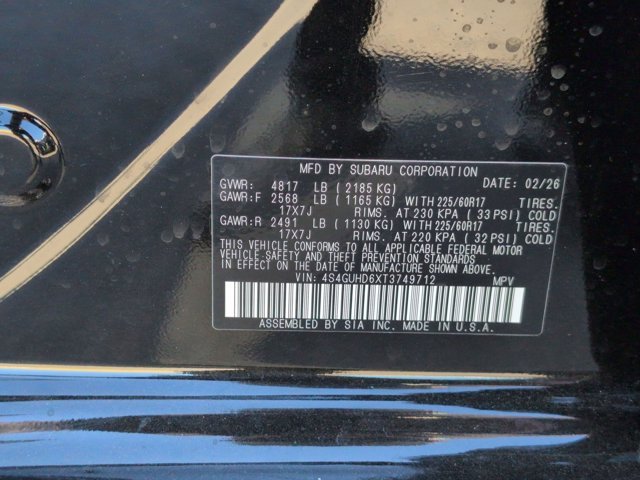 New 2026 CRYSTAL BLACK SILICA Subaru Premium image 16