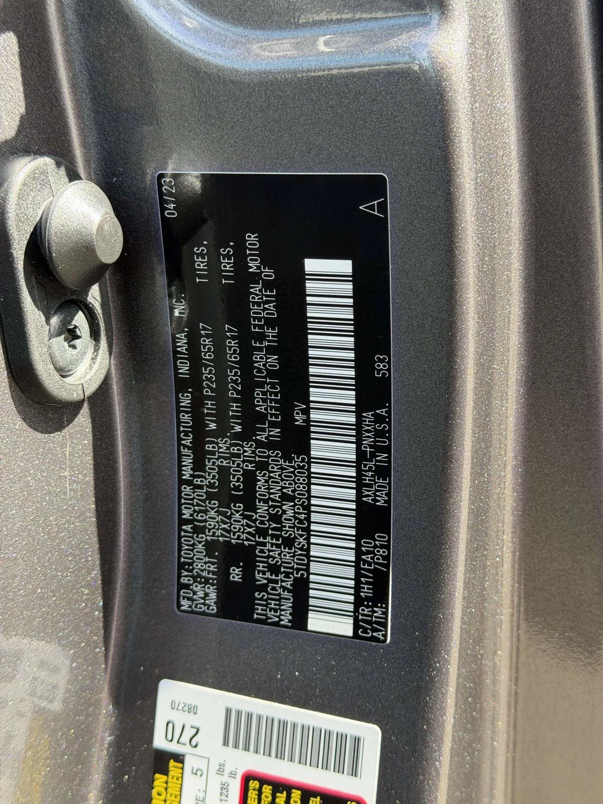 Used 2023 PREDAWN GRAY MICA Toyota XLE image 16