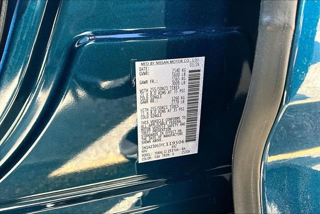 New 2026 Nissan Murano Platinum 4D Sport Utility