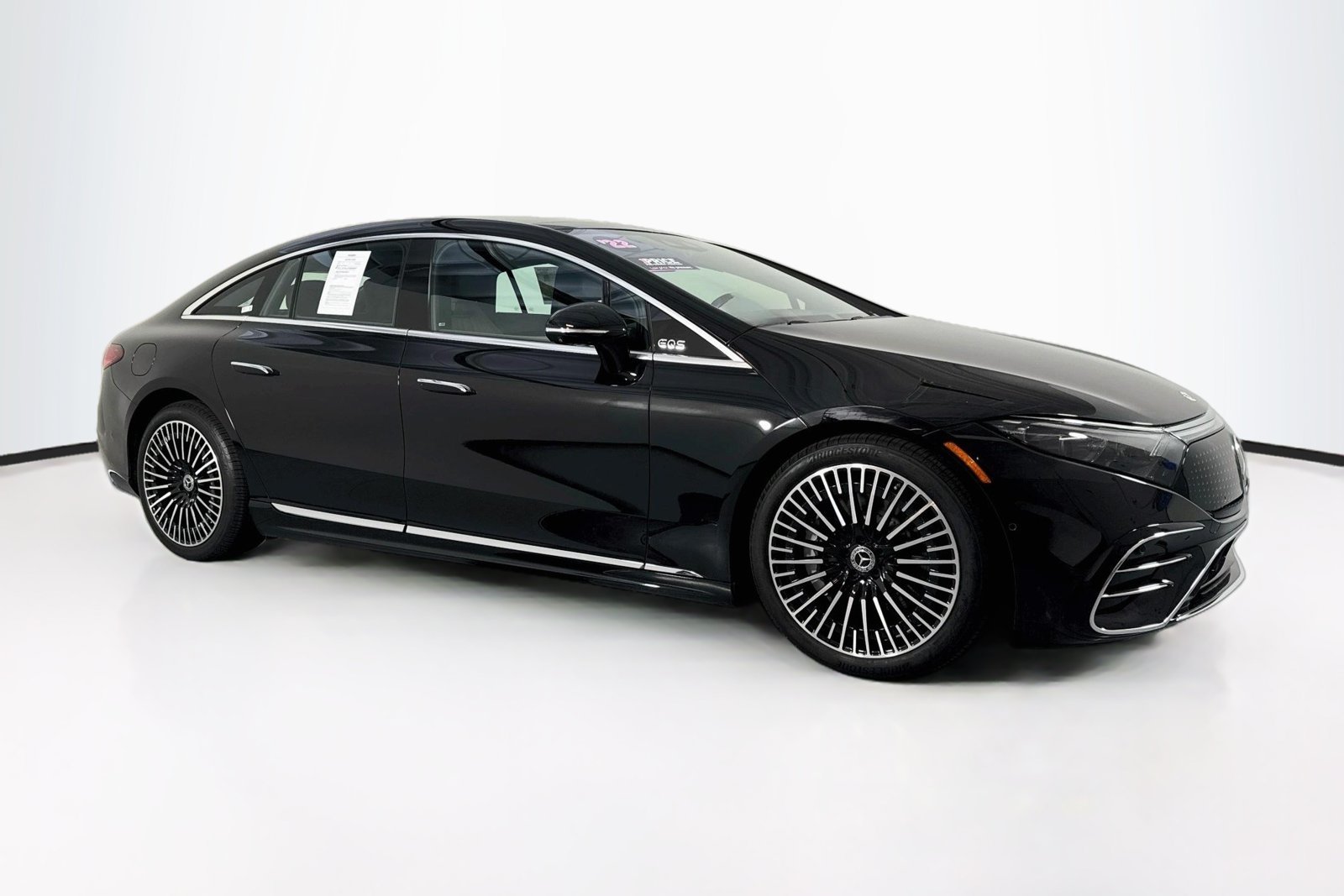 Certified Used 2022 Obsidian Black Metallic Mercedes-Benz EQS 450+ image 3