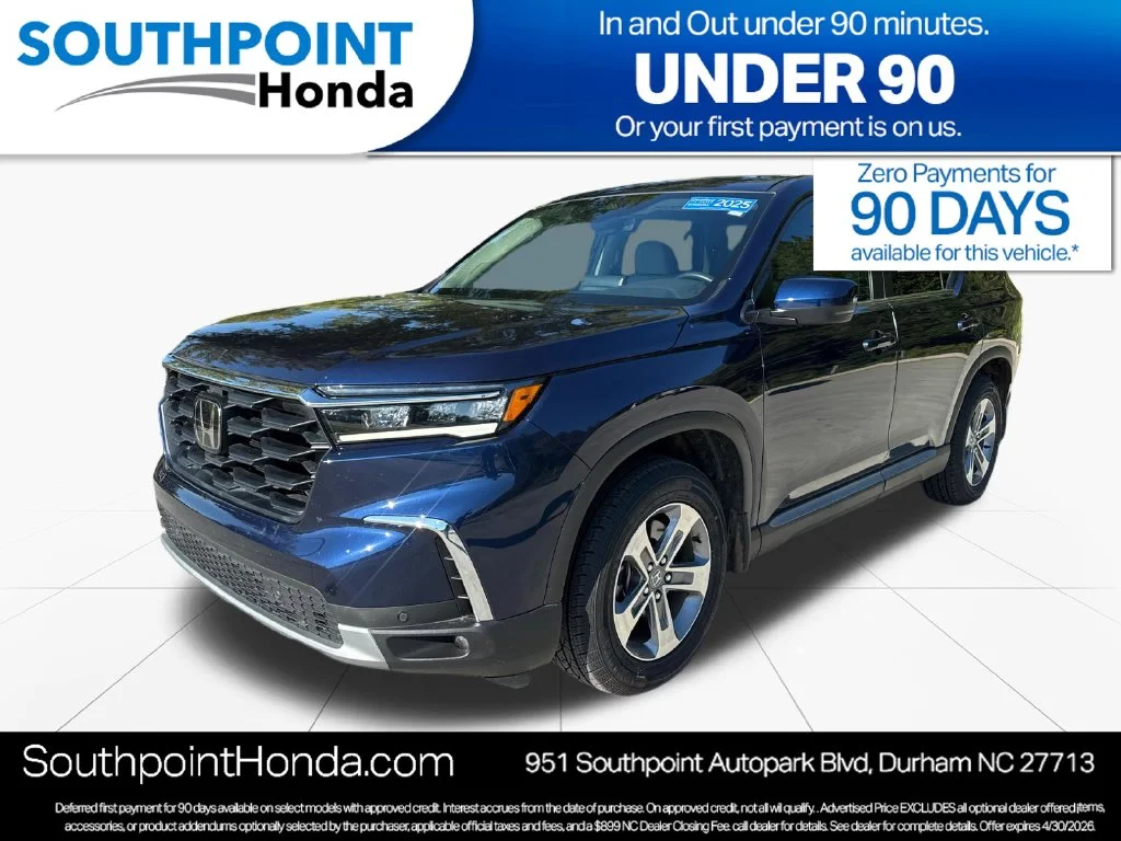 Used 2025 Obsidian Blue Pearl Honda EX-L image 3