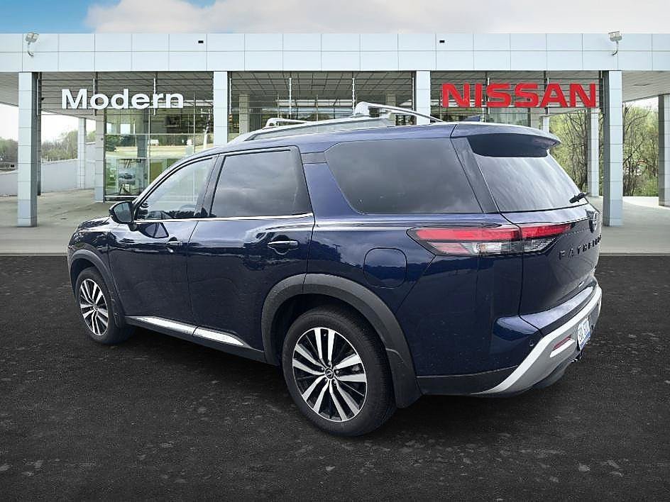 Certified Used 2024 Deep Ocean Blue Pearl Nissan Platinum image 3