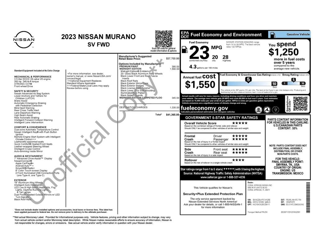 Certified Used 2023 White Nissan SV image 23