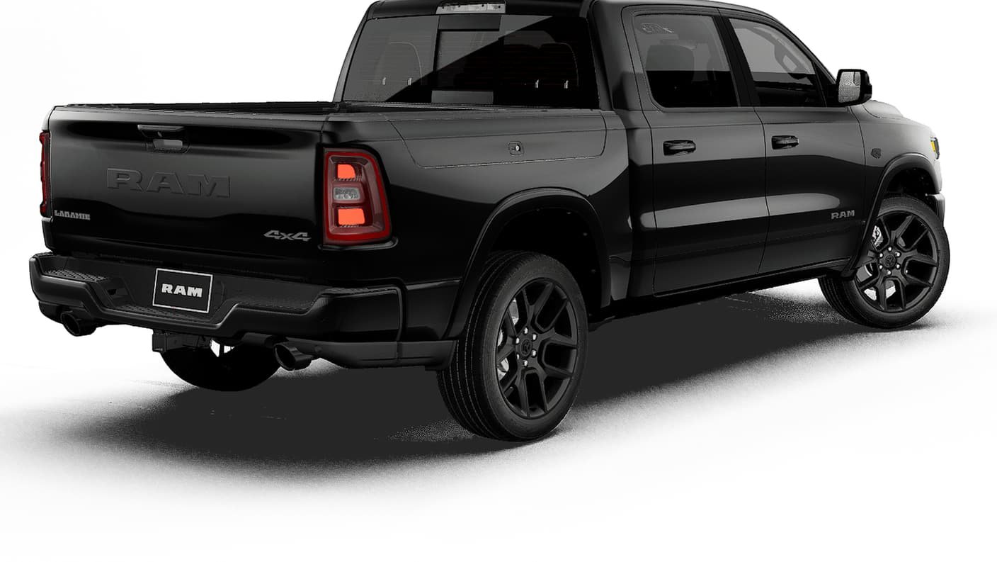 New 2027 Diamond Black Crystal Pearl-Coat Exterior Paint RAM LARAMIE image 2