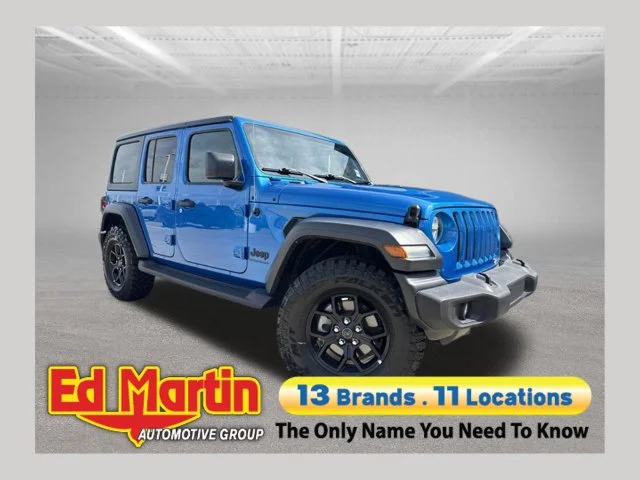 Certified Used 2023 Blue Jeep Sport S image 1