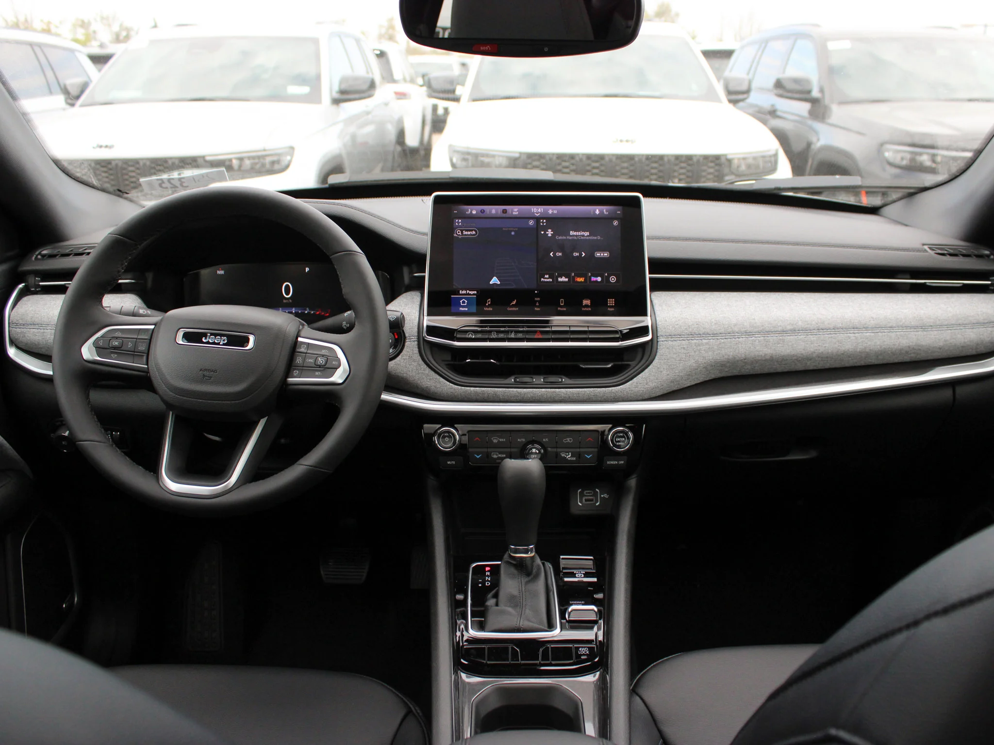 New 2025 Silver Jeep North* 4x4, Panoramic Sunroof, Heated Seats/Wheel, Wireless Charging Pad image 13