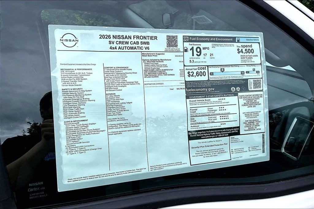 New 2026 White Nissan SV image 13