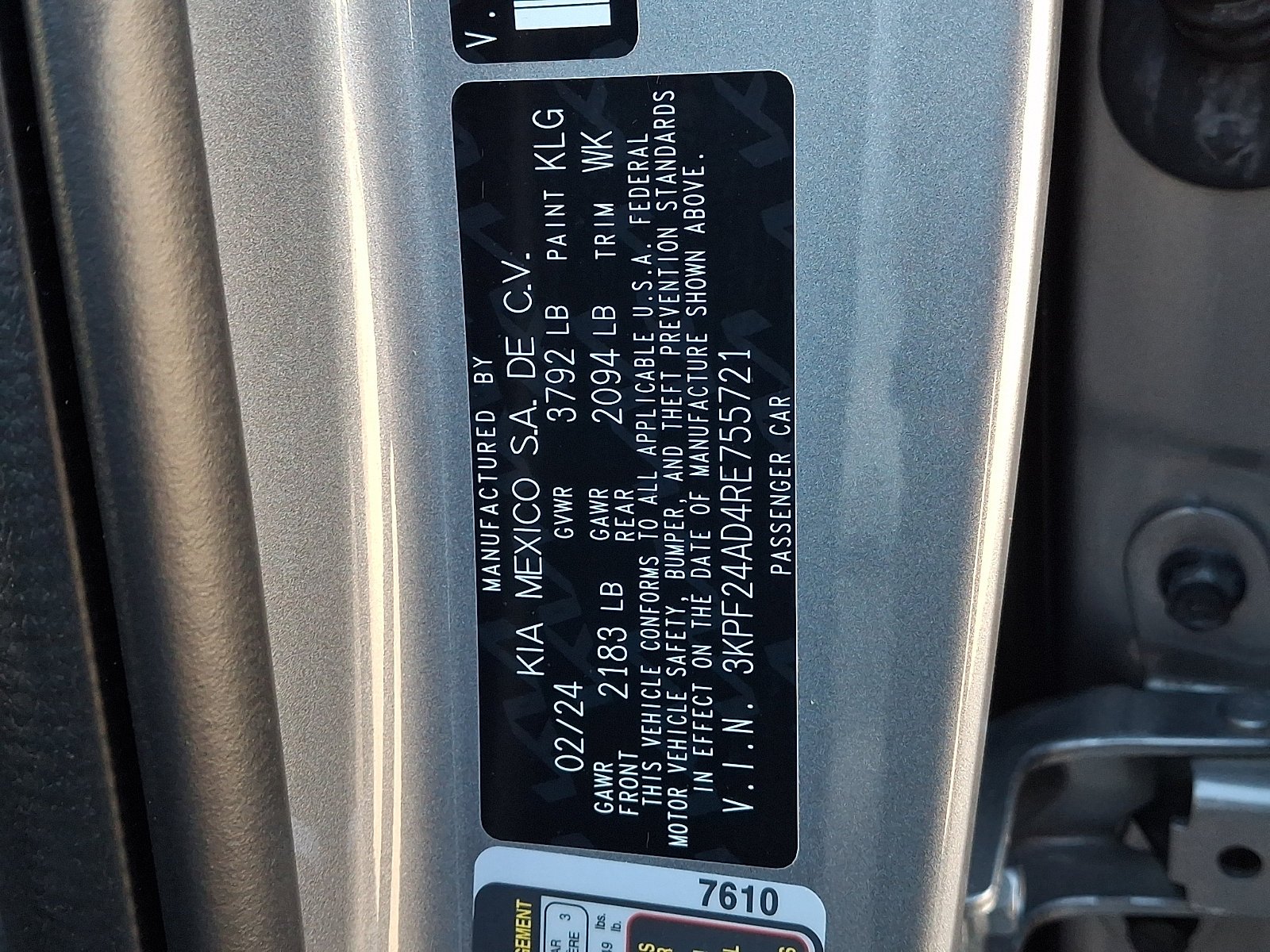 Used 2024 Steel Gray Kia LXS image 19
