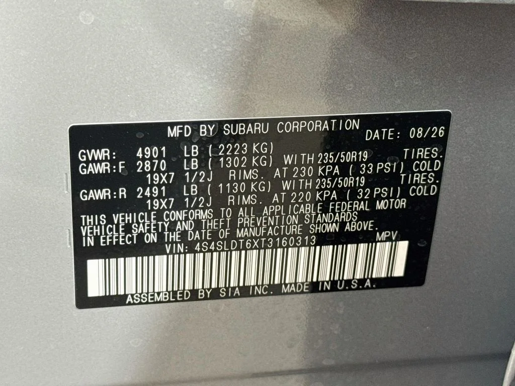 New 2026 Gray Subaru Touring image 45