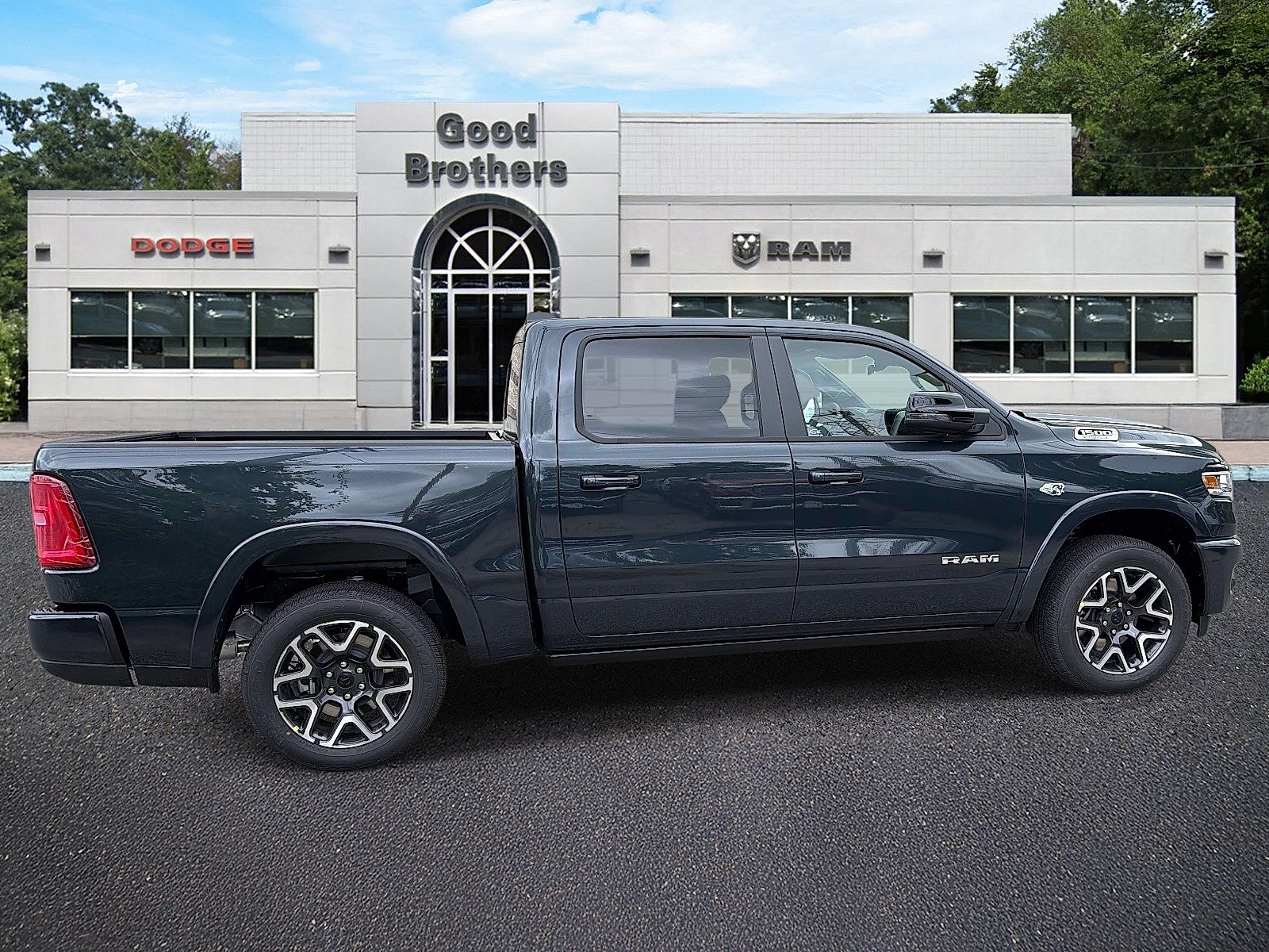 New 2027 Forged Blue Metallic Exterior Paint RAM Laramie Crew Cab 4x4 5