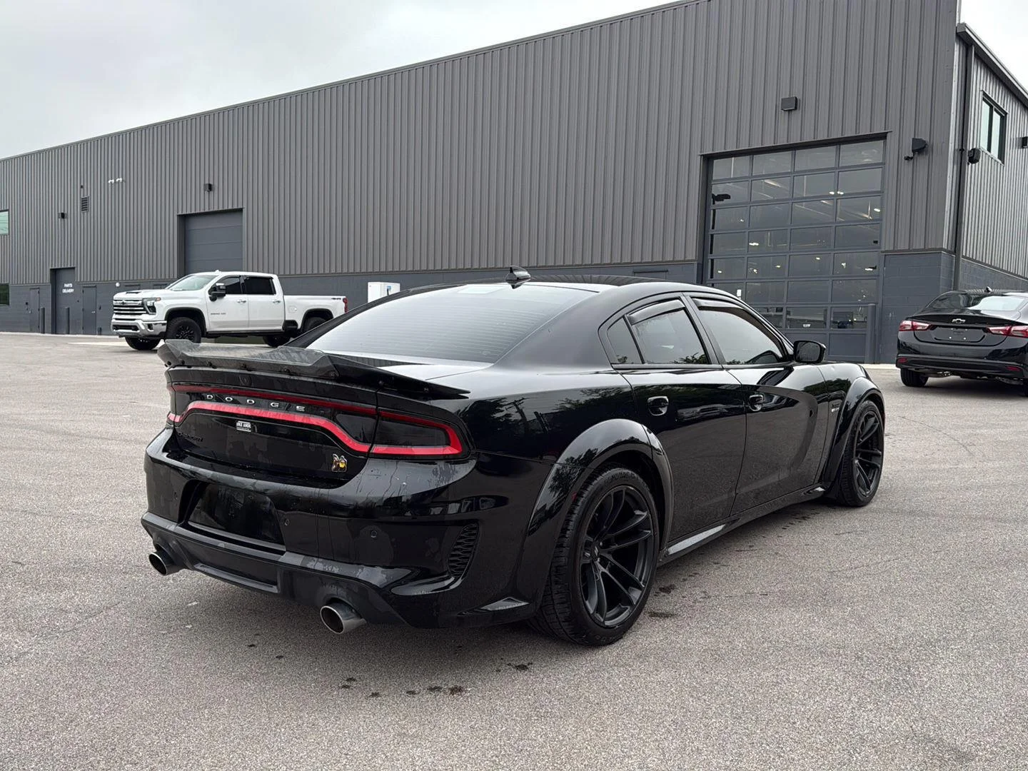Used 2020 Pitch Black Clearcoat Dodge Scat Pack Widebody image 3