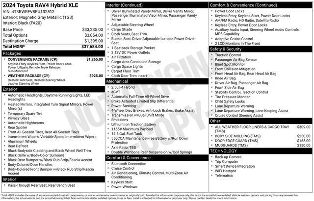 Used 2024 Gray Toyota XLE image 34