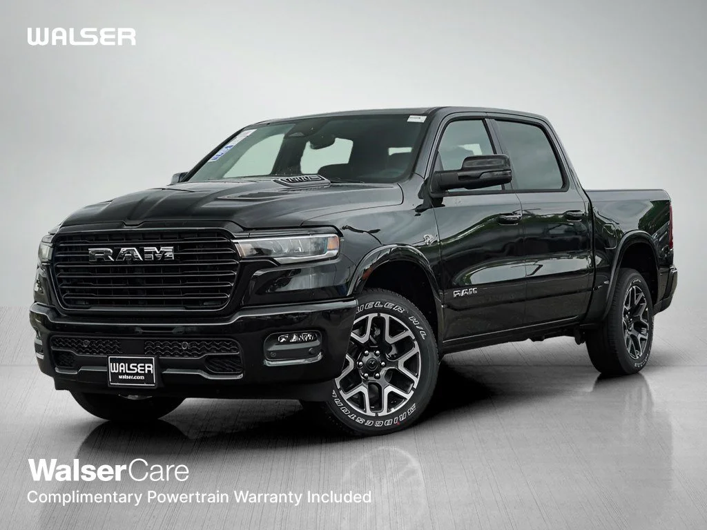 New 2026 Diamond Black Crystal Pearlcoat RAM LARAMIE image 1