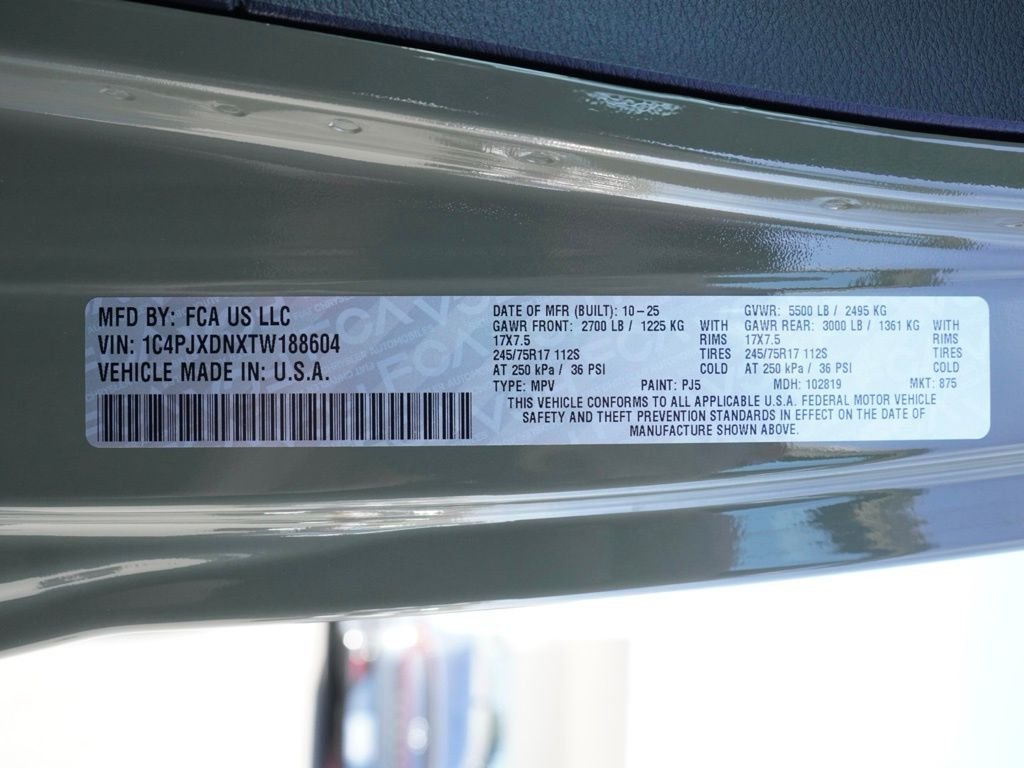 New 2026 41 Exterior Paint Jeep 4-Door Sport S image 29