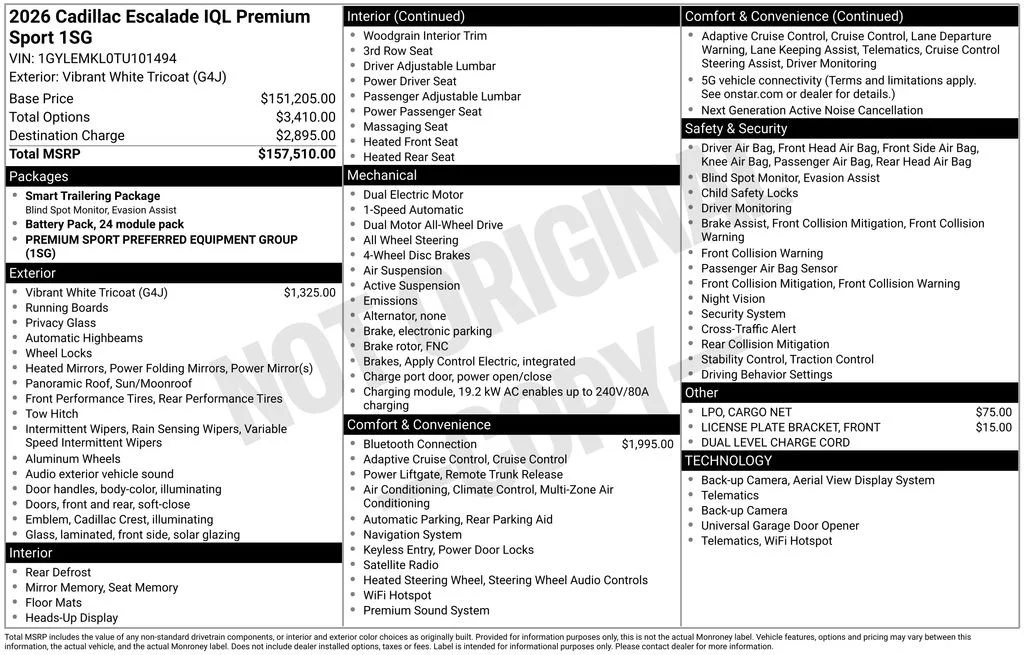 2026 Cadillac Escalade IQL Premium Sport - Photo 55